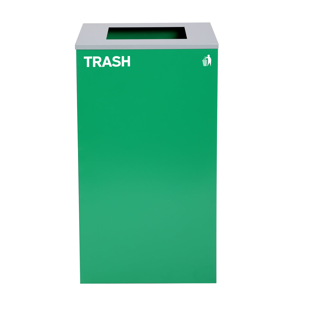 Alpine Industries 87 Gal. 3-Stream Steel Blue Green Recycling Bin