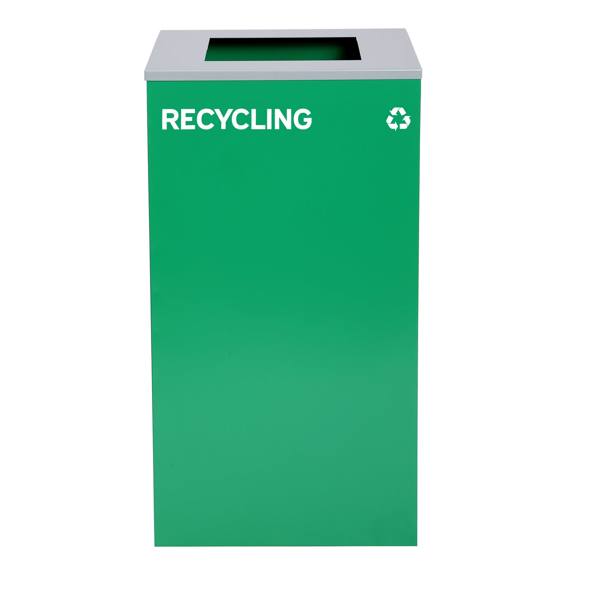 Alpine Industries 87 Gal. 3-Stream Steel Blue Recycling, Green