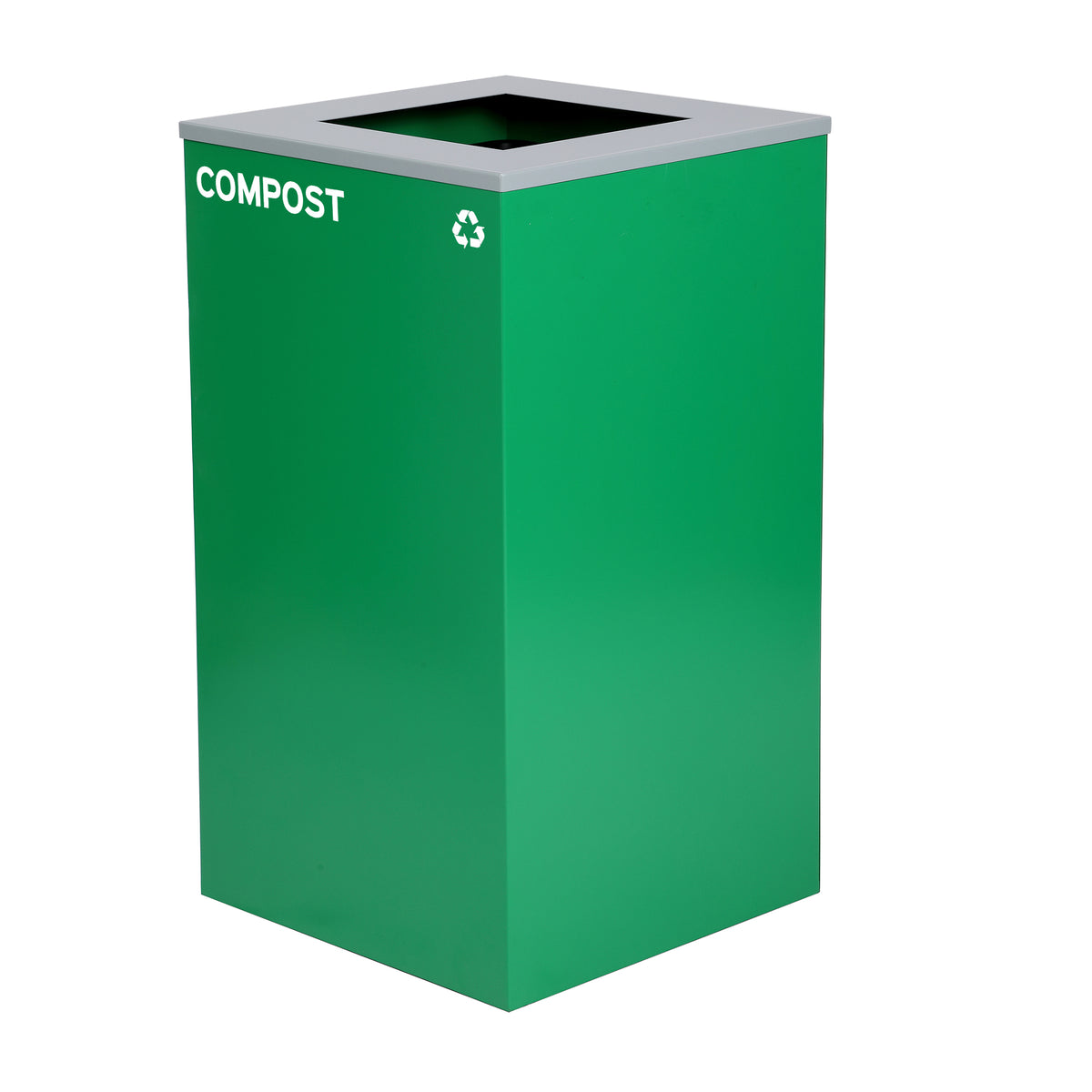 Alpine Industries 58-Gallon 2-Stream Black Steel-Green Compost Bin