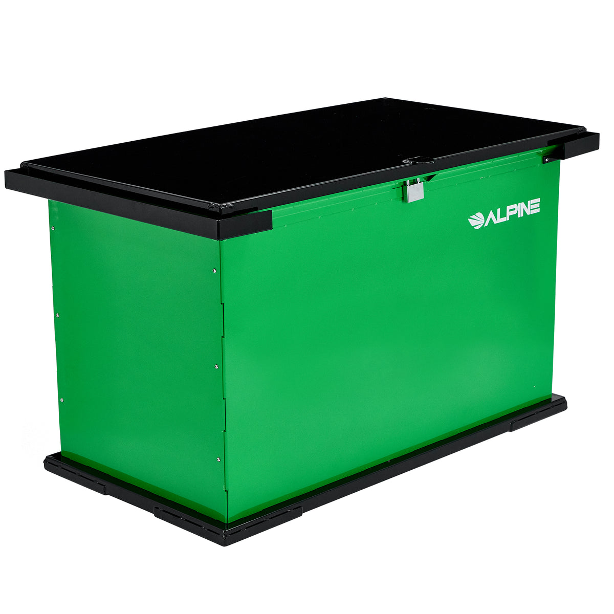 Alpine Industries Bear Resistant Trash Can, IGBC Certified Steel Waste Container, Locking Lid, Hydraulic Hinges, Outdoor