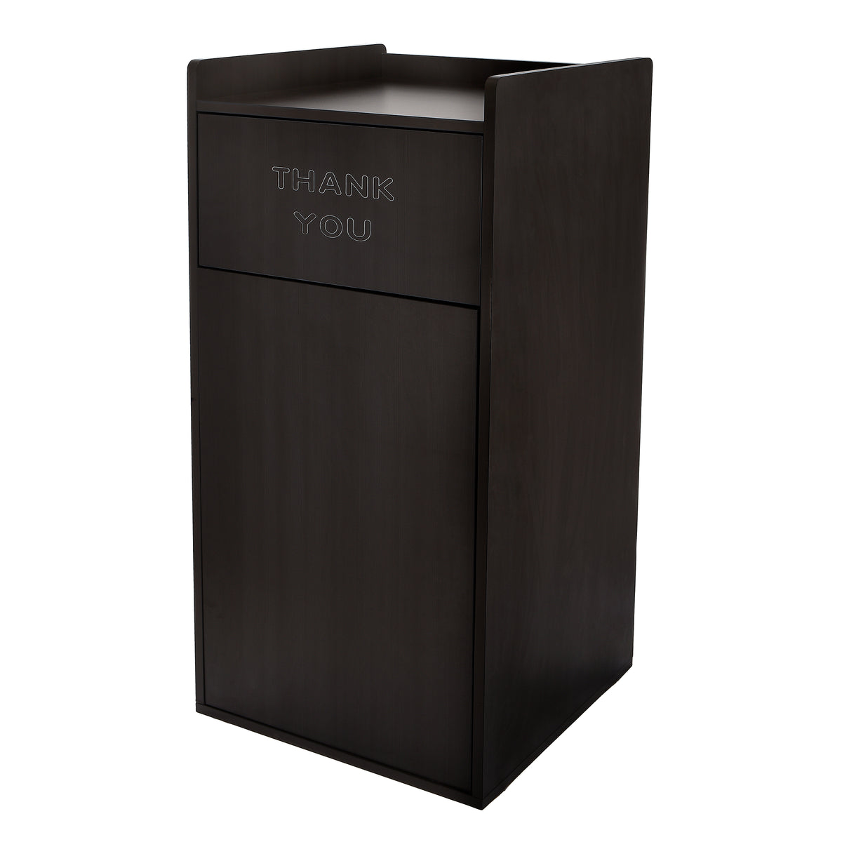 40 Gallon Wood Receptacle Enclosure with Drop Hole and Tray Shelf