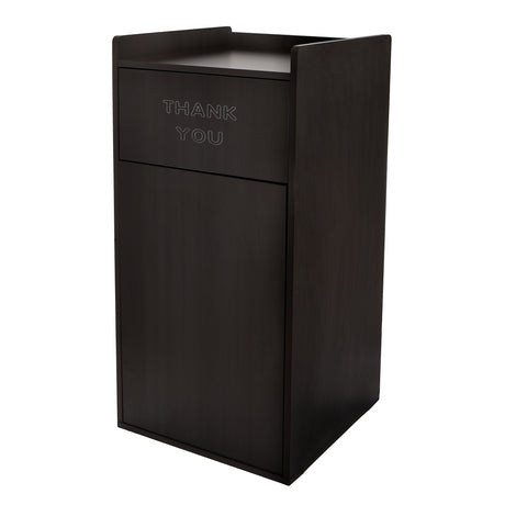 40 Gallon Wood Receptacle Enclosure with Drop Hole and Tray Shelf