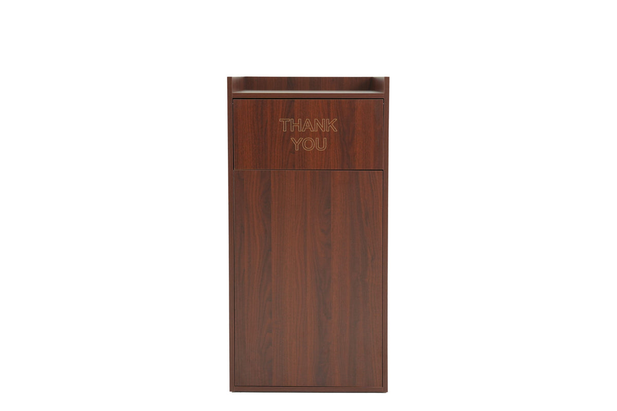 40-Gallon Wood Receptacle Enclosure with Drop Hole