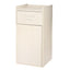 White 40 Gallon Wood Receptacle Enclosure with Drop Hole and Tray Shelf