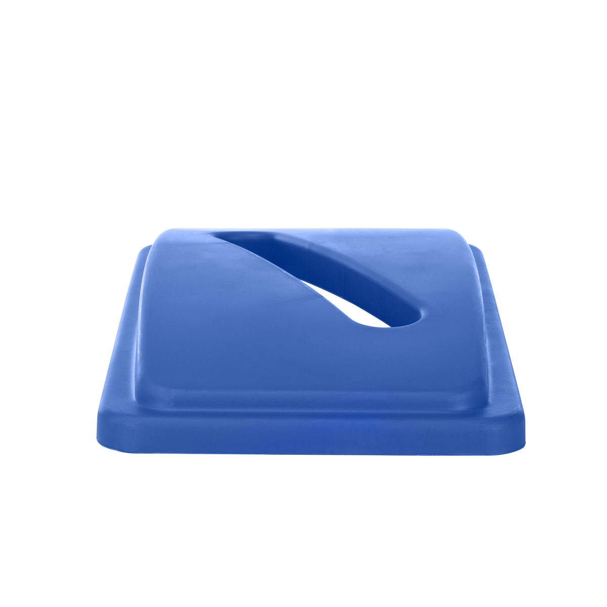 Blue Trash Can Recycle Bin and Paper Slotted Recycling Lid