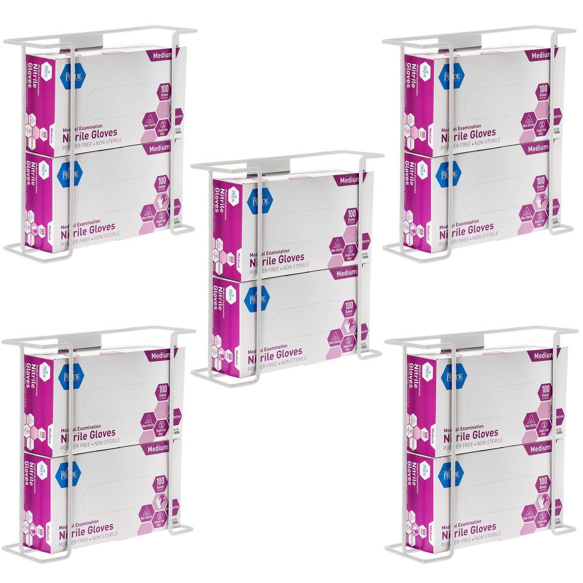 Double Box Wire Wall Mount Glove Dispenser