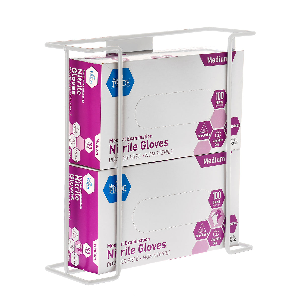 Double Box Wire Wall Mount Glove Dispenser