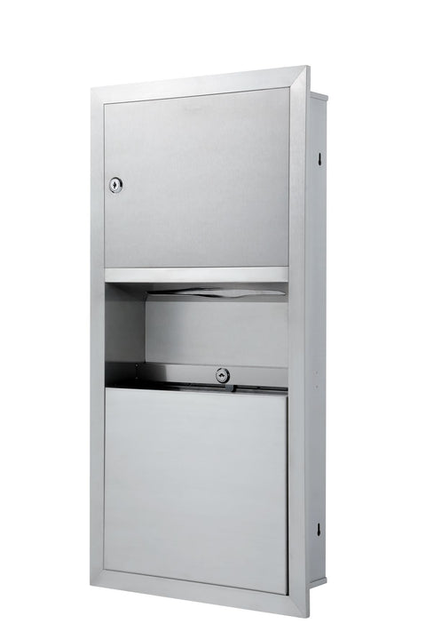 Alpine Recessed Paper Towel Dispenser / Waste Receptacle