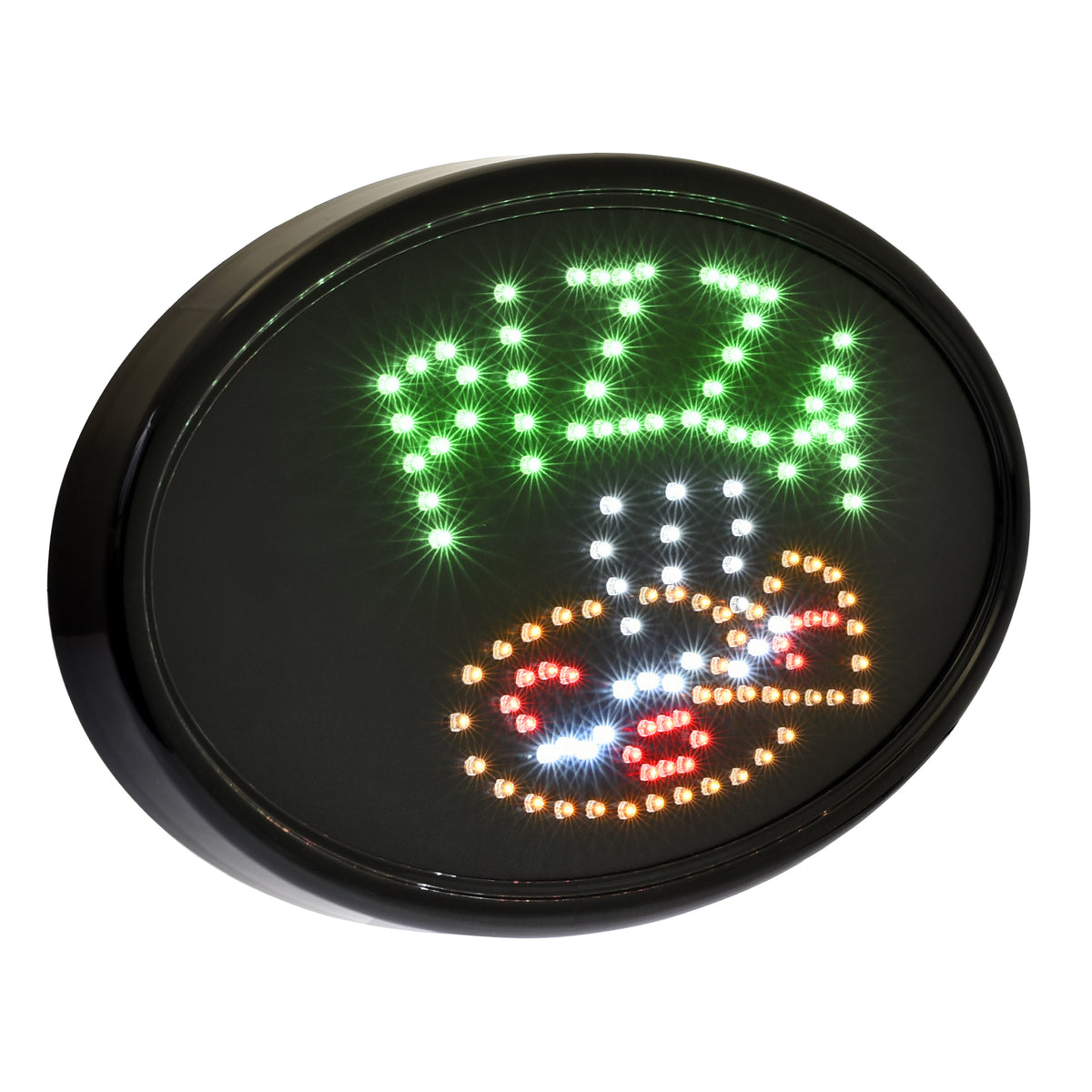 Alpine Industries LED Pizza Sign, Oval, 23 x 14