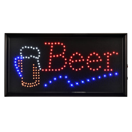 19" x 10" LED Rectangular Beer Sign with Two Display Modes