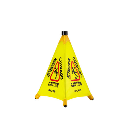 Yellow Multi-Lingual Pop-Up Wet Floor Sign 5-Pack