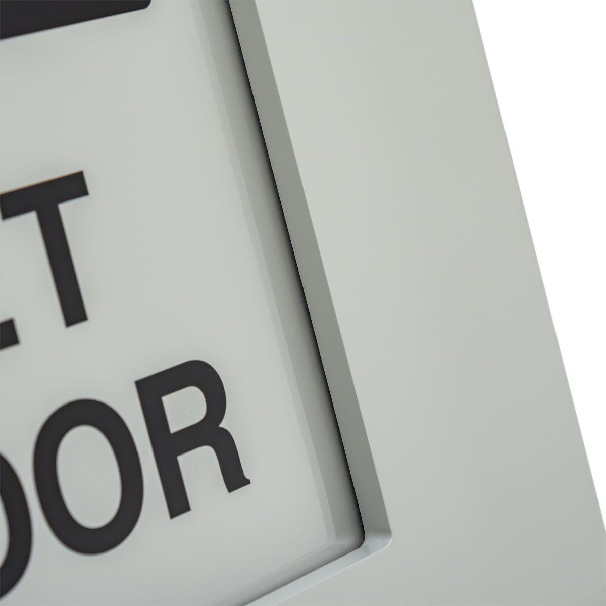 Alpine Industries Wooden Wet Floor Sign, Bilingual A-Frame Safety Sign, Gray