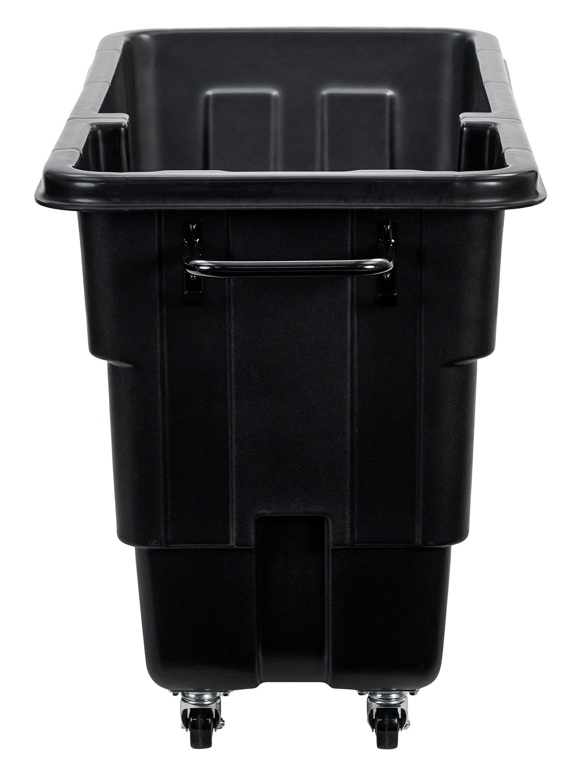 Alpine Industries 1/2 Cubic Yard Tilt Truck, 450 lb Capacity, Heavy-Duty Poly Utility Cart with Wheels, Black, 450 lb Ca
