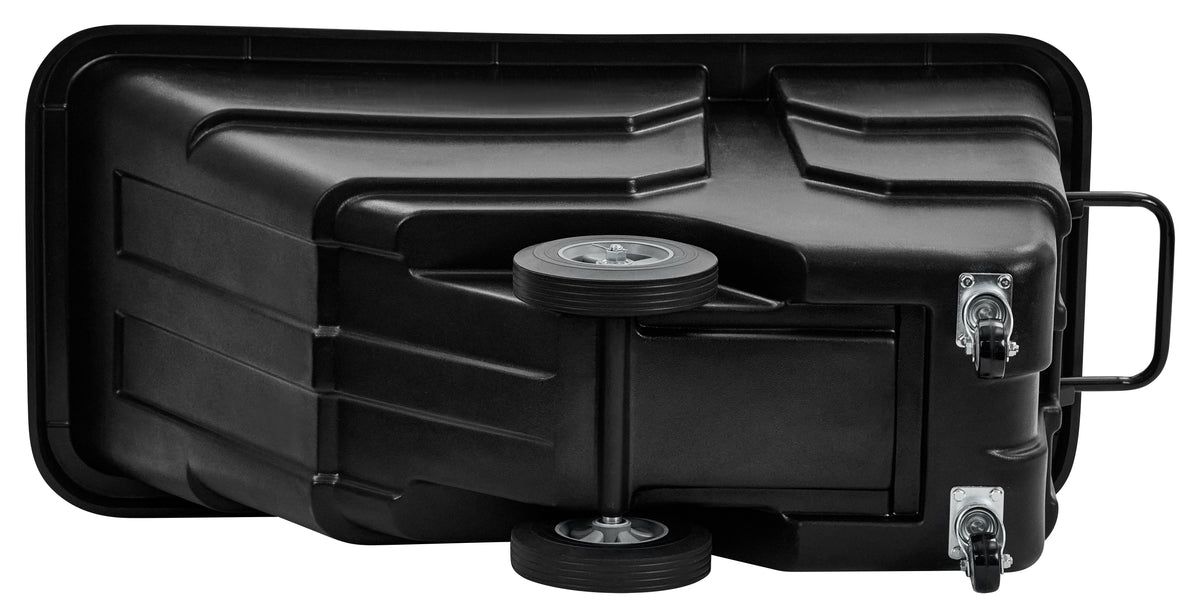 Alpine Industries 1/2 Cubic Yard Tilt Truck, 450 lb Capacity, Heavy-Duty Poly Utility Cart with Wheels, Black, 450 lb Ca