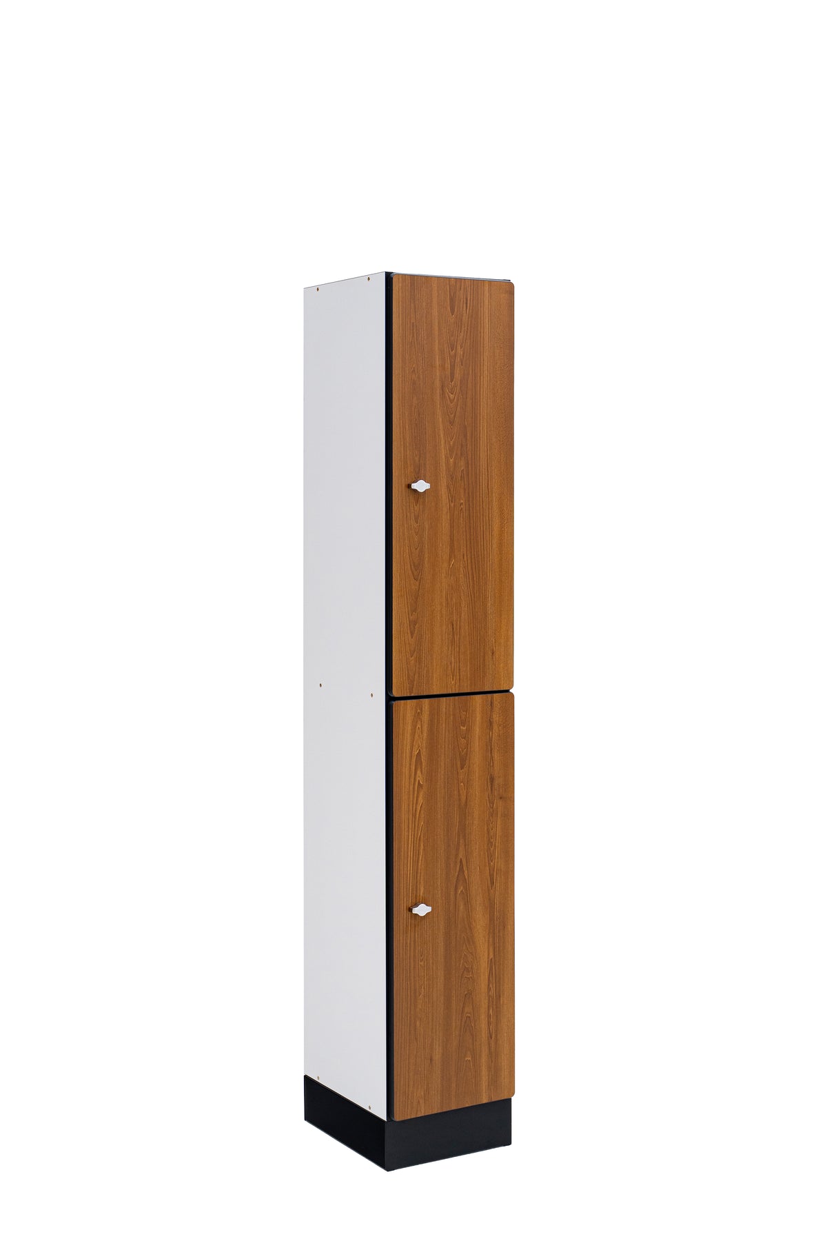 Alpine Industries Single Column, 2 Compartment, Tier Locker, Oak