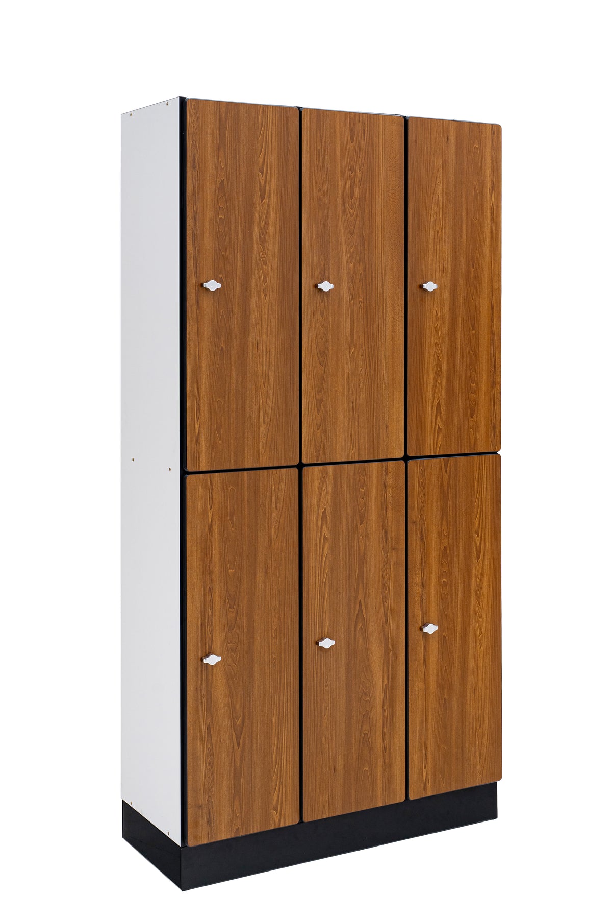 Alpine Industries Triple Column, 2 Compartment, Tier Locker, Oak