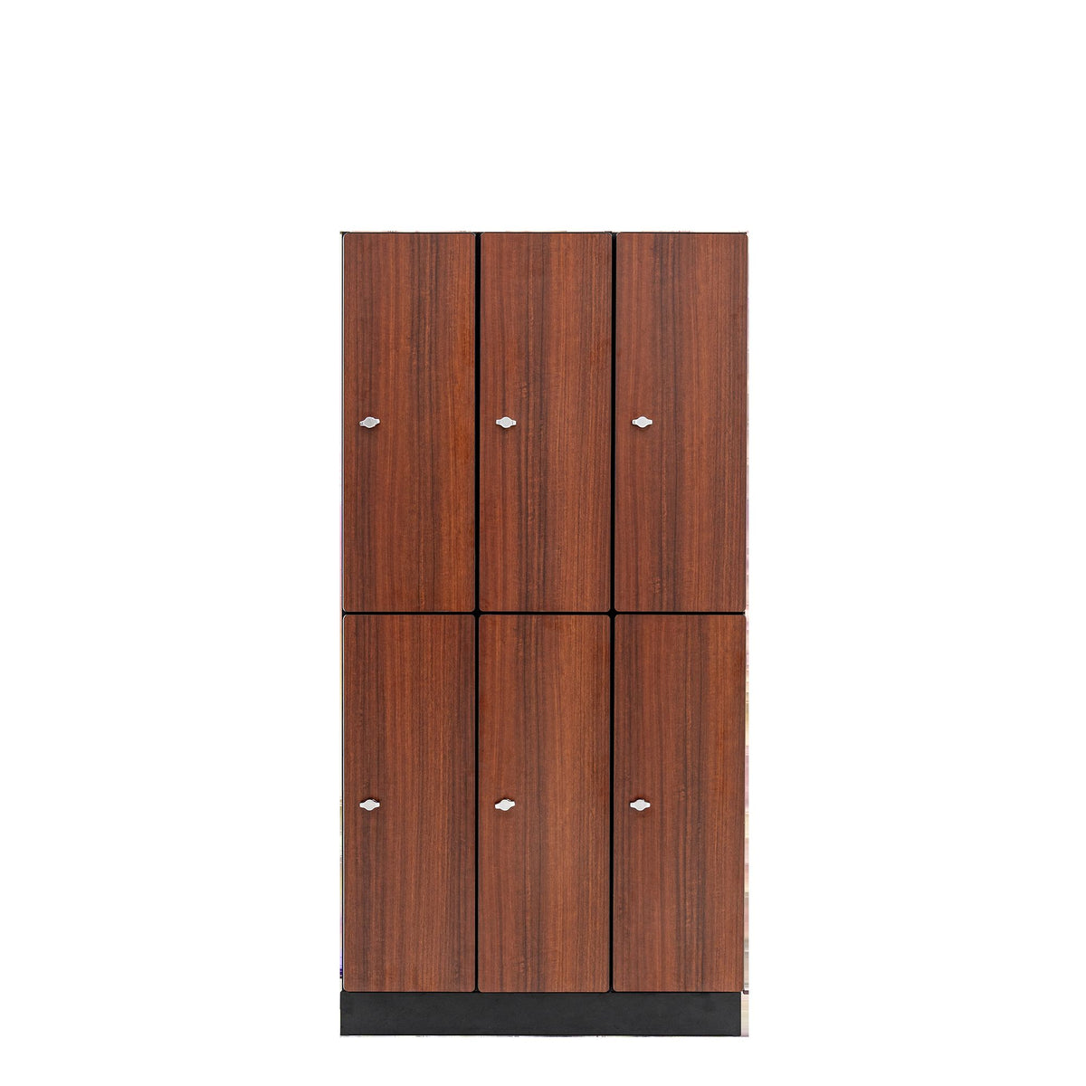 Alpine Industries Triple Column, 2 Compartment, Tier Locker, Walnut