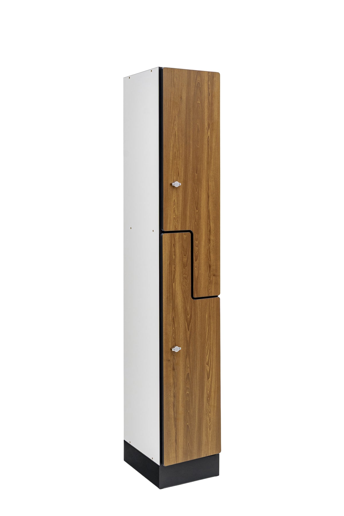 Alpine Industries Single Column, 2 Compartment, Z Style Locker, Oak