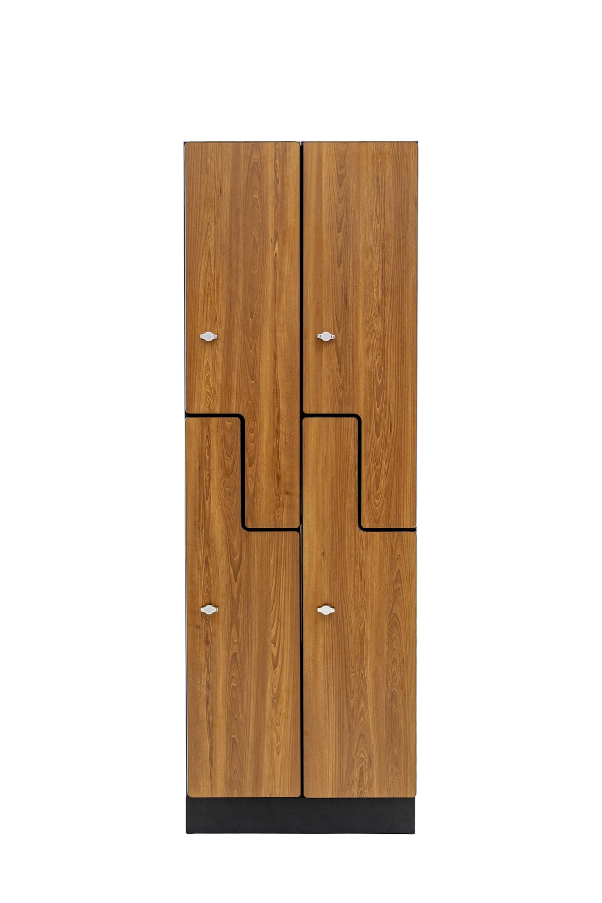 Alpine Industries Double Column, 2 Compartment, Z Style Locker, Oak