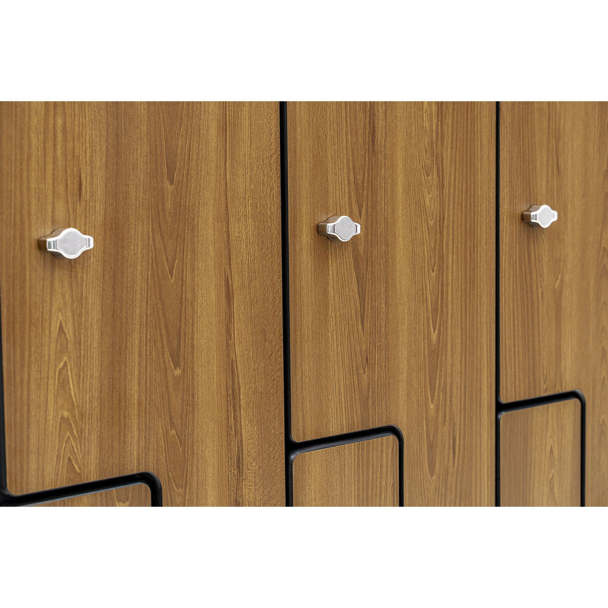 Alpine Industries Double Column, 2 Compartment, Z Style Locker, Oak