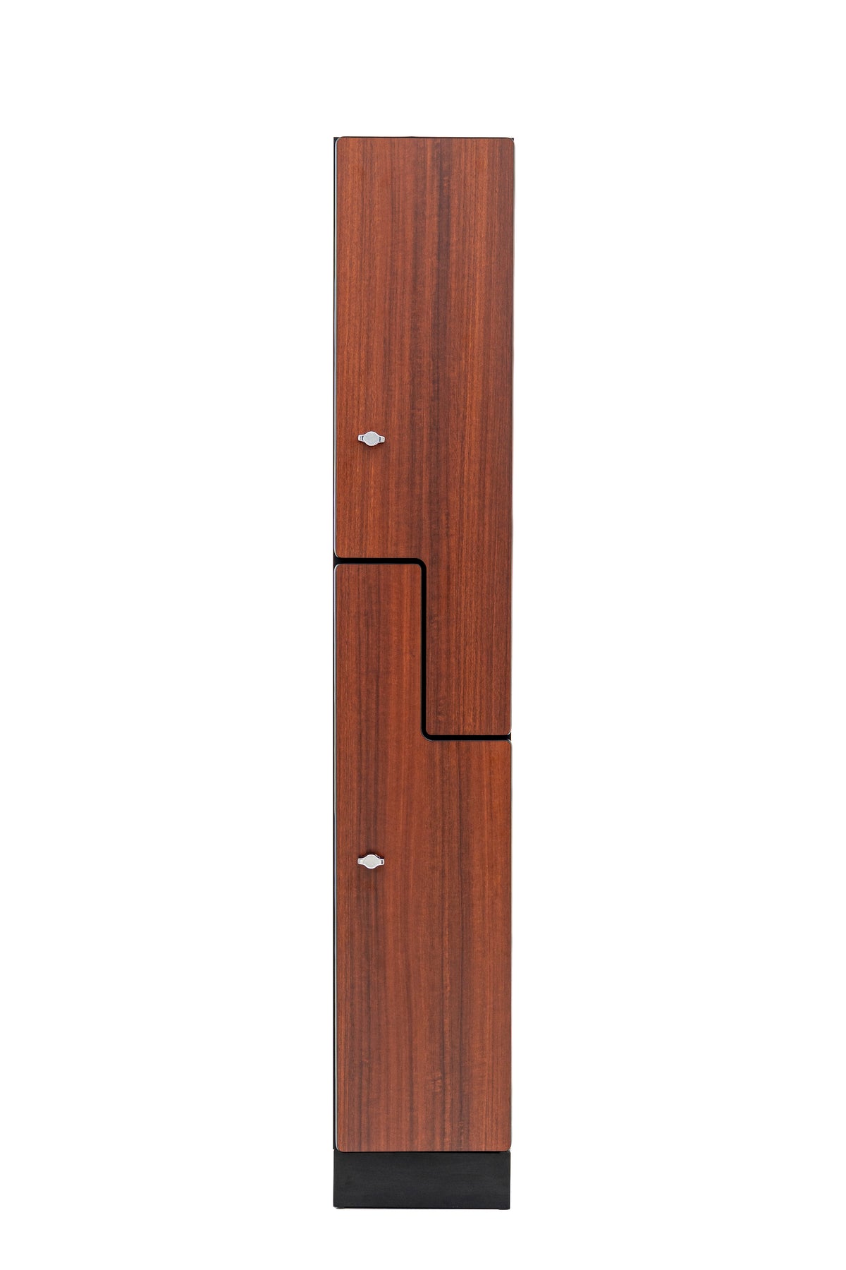Alpine Industries Single Column, 2 Compartment, Z Style Locker, Walnut