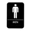 Alpine Industries Mens Braille Restroom Sign, Black/White, ADA Compliant, 6×9