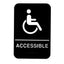 ALPINE INDUSTRIES ADA HANDICAP ACCESSIBLE SIGN WITH BRAILLE, BLACK/WHITE, ADA COMPLIANT, 6?X9?