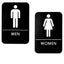 Alpine Industries Men's and Women's Restroom Signs, 6x9, Set of 2