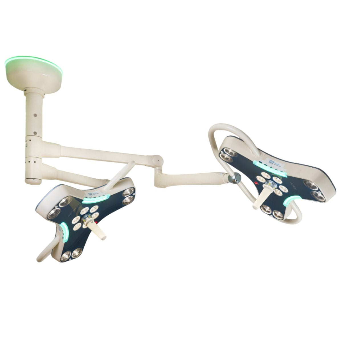 APEX LED Surgical Light- Dual Light, 850 mm, 1000 mm, Long (Model AP160B22) - dual ceiling mount