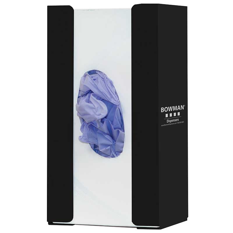 Glove Box Dispenser Single Vert/Horiz Mount Black Steel