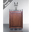 Built-in undercounter triple tap beer kegerator in complete stainless steel with panel-ready door