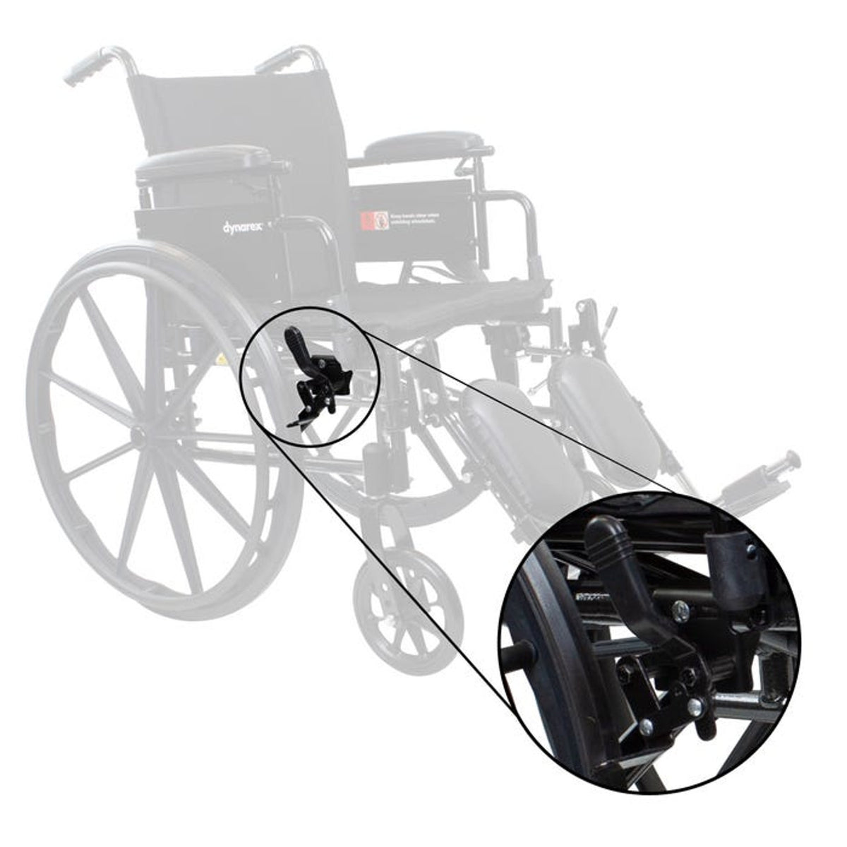 DynaRide 10250 10251 Wheelchair Push to Lock