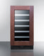 18" wide built-in wine cellar with panel-ready glass door