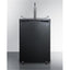 Cold brew coffee dispenser in black, with a complete stainless steel tap kit and nitrogen tank included