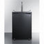 Dual tap cold brew coffee dispenser in black, with a complete stainless steel tap kit and nitrogen tank included