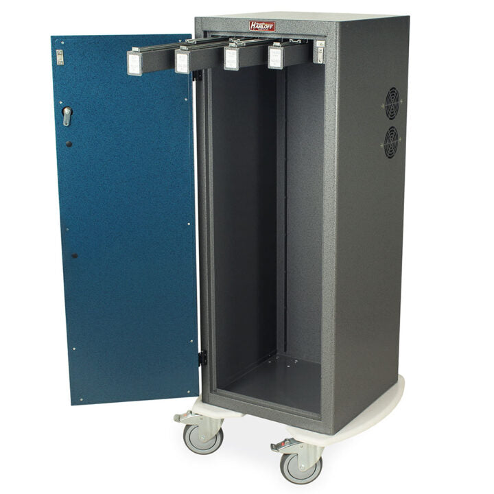 Harloff Tall Savary Dilator Mobile Storage Cab, Basic, Basic Electronic Pushbutton Lock with Key Lock Override, Factory