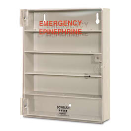 Bowman Dispensers Bowman ABS Quintuple Epinephrine Injector Dispenser • 9"W x 2.51"D x 11.19"H