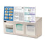 Bowman ABS Triple Surgical Mask Dispenser, With Three Sign Holders • 26.5"W x 10.69"D x 20.69"H
