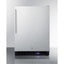 Frost-free outdoor all-freezer for built-in or freestanding use with black cabinet, stainless steel door, digital thermo