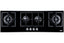 4-burner island gas-on-glass cooktop with sealed burners and cast iron grates