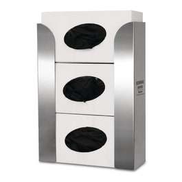 Bowman Dispensers Bowman Stainless Steel Top Loading Triple Glove Box Dispenser • 10.31"W x 3.94"D x 14.28"H
