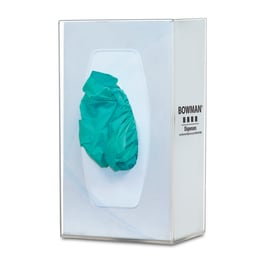 Bowman Dispensers Bowman Polycarbonate Glove Box Dispenser, Single with Springs • 5.84"W x 4.22"D x 10.11"H