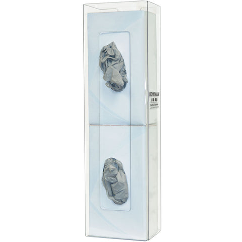 Bowman Glove Box Dispenser Vertical/Horizontal Space Saver PETG Clear