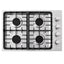 4-burner gas cooktop made in Italy in stainless steel with cast iron grates