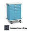 6 Drawer Classic Workstation Cart (Short Cabinet), Standard Package, 4-3", 2-6" Drawers, with Key Lock. Includes Pontoon