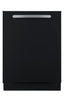 24" wide ENERGY STAR certified ADA height dishwasher in black with top-mount controls