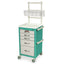 M-Series Mini Width Anesthesia Cart with MD18-ANS Accessory Package, Short Height, Five Drawers, Key Lock, M3DS1824K05+MD18-ANS