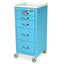 M-Series Tall Anesthesia Cart, Narrow Width, Five Drawers, E-Lock, M3DS1830E05