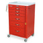M-Series Emergency Crash Cart, Short Height, Medium Width, Six Drawers, Breakaway Lock, M3DS2430B06