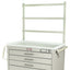 Rear back rail system with two cross bars, for MDS30xx/MPA30xx Carts